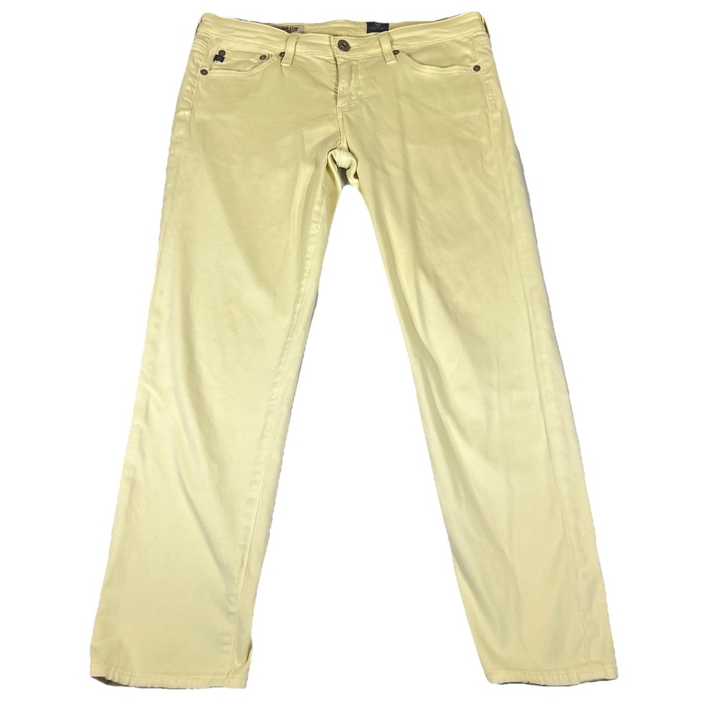 AG Adriano Goldschmied The Stilt Crop Jeans Yellow Womens 28 BW7802R USA